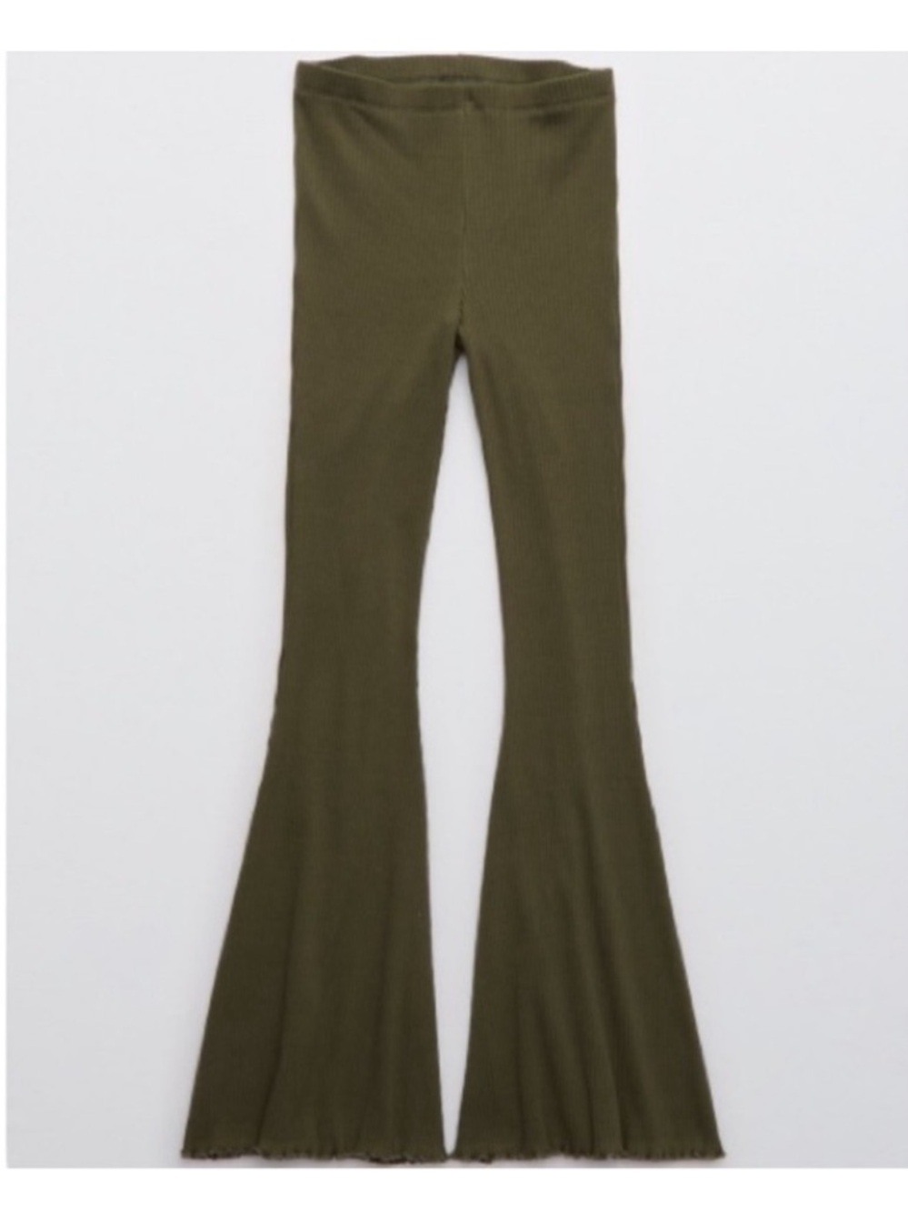 Aerie Olive Green Ribbed Pants